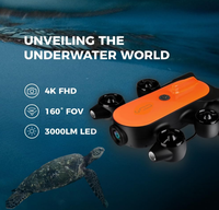 Drone Bawah Air T1 4K UHD ROV Robot Kedalaman 200M Lampu 3000LM Kontrol APP untuk Eksplorasi, Inspeksi, dan Petualangan Laut