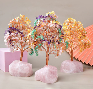 En gros Naturel Cristal Pierre Fortune Arbre Cristal Énergie Pierre Arbre de Vie Pour L'artisanat De Bureau - Product Image 1