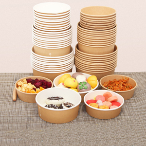 Ly giấy đựng súp dùng một lần thân thiện với môi trường, bao bì thực phẩm, đĩa và bát giấy bền có nắp - Product Image 2