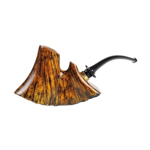 Muxiang Briar Wood Tobacco Pipe With Copper Ring Burl Finish For Men Traditional Smoking Accessory - Product Image 5