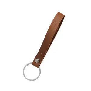 Import Keychain Blank Leather Keychain For Anniversary Gift Leather Key Holder For Business And Party Gift