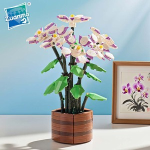 Zuanma Building Block Flower Model 800+ Pieces Potted Plant DIY Home Decoration - Product Image 5