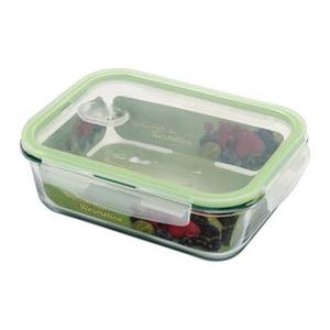 Contenitore ermetico in vetro rettangolare da 1500ml, ideale per conservare gli alimenti e mantenere la freschezza. - Product Image 1