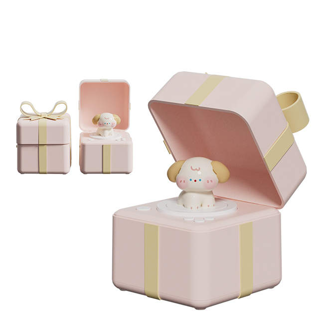 MYCP2401 Record Gift Box Wireless Speaker Desktop Ambiance Light Birthday Gift Music Box Cute Puppy Speaker