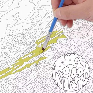 Kit <span class=keywords><strong>de</strong></span> <span class=keywords><strong>Pintura</strong></span> DIY FOSKA, 3 Pinceles <span class=keywords><strong>de</strong></span> Diferentes Tamaños, Lienzo Enmarcado, <span class=keywords><strong>Pintura</strong></span> por Números para <span class=keywords><strong>Adultos</strong></span>, Empacado en una Caja <span class=keywords><strong>de</strong></span> Regalo - Product Image 4