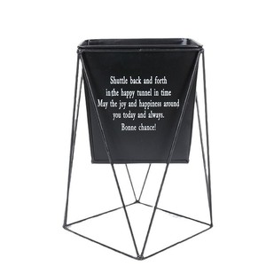 Nordic Minimalist Iron Flower Pot Stand Desktop Indoor Planters Square Design Wrought Iron Vase Home Decoration - Product Image 5