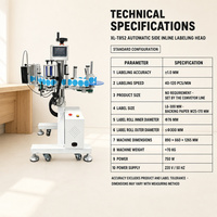 Machine d'étiquetage automatique industrielle en acier inoxydable pour surfaces latérales, pour ligne d'emballage de bouteilles, bocaux et boîtes en carton