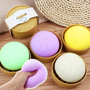 Squishies de Comida: Dumplings, Bollos al Vapor <span class=keywords><strong>Baozi</strong></span> con Purpurina, Caja Sorpresa, Bolas Antiestrés Coloridas, Juguetes Sensoriales Fidget, Bolas para Apretar Antiestrés - Product Image 1