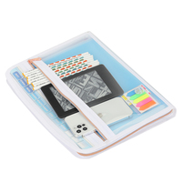 Organisateur de documents en PVC et PP personnalisé avec pochette transparente sur le devant, dossiers pour reçus et documents, logo personnalisé