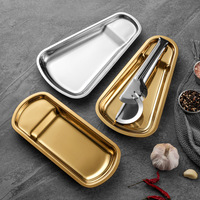 Support de rangement en acier inoxydable 201 poli en forme d'éventail pour ustensiles de cuisine, plateau à pinces alimentaires, support à couverts pour buffet, plateau à collations