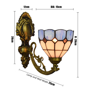 Lampe murale nordique simple et moderne, lumière et <span class=keywords><strong>ombre</strong></span>, lampe de chevet de <span class=keywords><strong>jardin</strong></span>, verre coloré, lampe murale de couloir, lampes murales méditerranéennes pour l'intérieur - Product Image 6