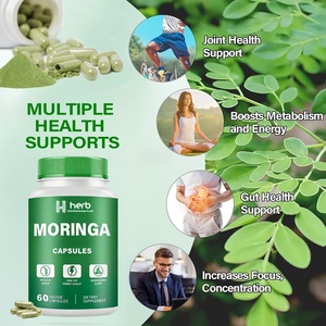 Capsules de feuilles de Moringa en marque privée OEM/ODM, Moringa 60 en poudre, favorise la digestion, énergie plus, complément alimentaire, capsules de Moringa biologiques - Product Image 3