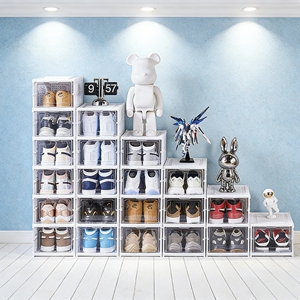 <span class=keywords><strong>Scarpiera</strong></span> Trasparente in Plastica con <span class=keywords><strong>Vista</strong></span> Completa, Antipolvere, Impilabile, Contenitore Organizzatore per la Casa, per Rossetti - Product Image 1