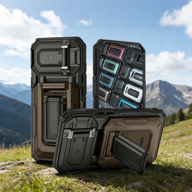 Credit Cards Kickstand Holder Phone Case for iPhone 17 Air 16 15 Pro Max Samsung Galaxy S25 Ultra Google Pixel 9 Pro Cases Cover