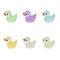 Figurines miniatures de canards en résine époxy multicolores les plus populaires, lumineuses, écologiques, personnalisées par aérographe, pour bricolage féerique