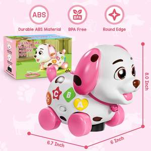 ของเล่นดนตรีสำหรับเด็กวัยหัดเดิน ของขวัญวันเกิดครบรอบ 1 ปี สำหรับเด็กผู้หญิง อายุ 6-18 เดือน ของเล่นเด็กแบบดึง วอล์คเกอร์ ใช้แบตเตอรี่ AA 3 ก้อน - Product Image 2