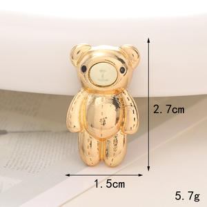 平背水钻可爱熊按钮DIY水钻平背护身符用于电话装饰钻石合金护身符 - Product Image 5