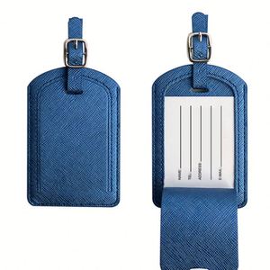 Portable Fashionable Water Resistant Luggage <b>Tags</b> Board Bag <b>Tag</b> Name <b>ID</b> Holder PU Leather Suitcase Durable Label Baggage - Product Image 6