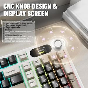 Teclado Mecánico Inalámbrico para Juegos Attack Shark X98PRO, 2.4GHz/USB-C/BT5.0, Retroiluminación RGB, Interruptores Intercambiables en Caliente - Product Image 2