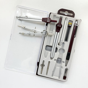 Usine personnalisée, vente en gros, papeterie, cercles de dessin, ensemble de compas de maths en plastique, boussole métallique multifonctionnelle pour étudiant - Product Image 6