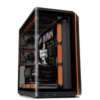 Gabinete de PC para Juegos Aigo Starry Chen ATX de Media Torre, Cristal Curvo, Compatible con Placas Base BTF/Enfriamiento Líquido Dual 360/Fuente de Alimentación ATX/GPU Serie 40