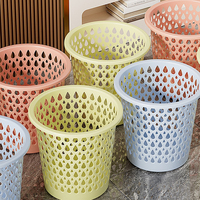 FF5132 Poubelle en plastique bon marché pour la maison poubelle en plastique poubelle pour la cuisine la salle de bain le bureau poubelle ronde poubelle
