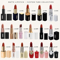 Rouge à lèvres mat anti-transfert, waterproof, longue tenue, haute pigmentation, fini velours, divers tubes, marque privée, vente en gros