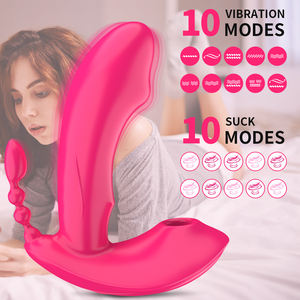 Control remoto 3 en 1 con cabezal de dildo, bolas anales y vibrador de succión portátil - Product Image 2