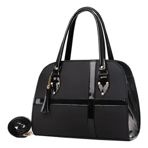 Bolso Tote de Mezclilla para Mujer Fana Ilma, Negro, con Cierre de Solapa, Correa de Cadena, Bolso Casual para Uso Diario - Product Image 1