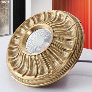 Proyecto de iluminación empotrada de latón Vintage 3W/5W/7W LED Downlight interior tallado clásico Retro Retrofit Downlight - Product Image 5