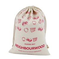 Pochette en coton et lin avec cordon de serrage, logo personnalisé, emballage cadeau réutilisable pour bijoux, cosmétiques, bouteilles de vin, rangement