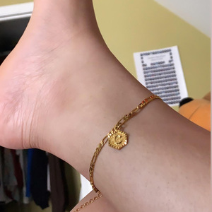 Regali di moda lettere A-Z Charm in acciaio inox placcato <span class=keywords><strong>oro</strong></span> 18k <span class=keywords><strong>cavigliera</strong></span> iniziale braccialetti alla caviglia per le donne - Product Image 6