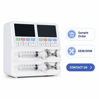 Pompe à seringue électrique à faible vibration, dispositif de contrôle précis de la dose, indice de protection IPX4, classe II, double écran LCD, clinique vétérinaire