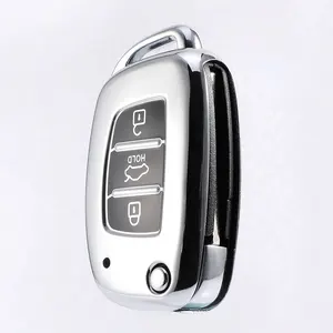 for Hyundai Key Fob Cover with Keychain Lanyard, Car Key Fob Case Compatible with Hyundai Elantra GT Smart Key Protector Holder
