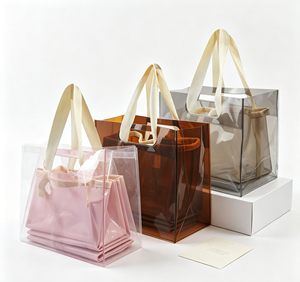 Custom Stylish Tote <b>Handbags</b> Purses <b>Handbags</b> Sets 2 Pieces Luxury Women Transparent Shopping Gift Tote Clear Pvc Jelly Bag - Product Image 2