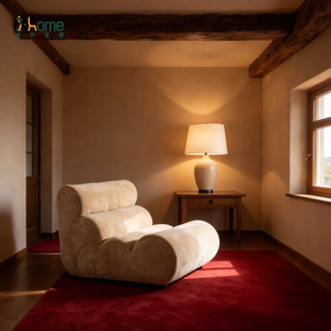 Vacuum Compressed Lazy <b>Sofa</b> Single Seat Floor Chair Space Saving <b>Foam</b> Chenille Living Room Bedroom Apartment Lounge - Product Image 1