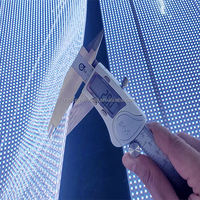 Pantalla LED Transparente Autoadhesiva Super Delgada P10 para Publicidad Comercial en Interiores, Ventanas de Vidrio