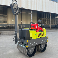 Compacteur vibrant manuel portable 330 kg à 800 kg, mini rouleau compresseur à tambour simple ou double, neuf, pour sols