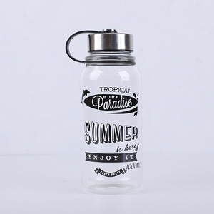Glass <b>Water</b> <b>Bottle</b> High Borosilicate With <b>Filter</b> Camping Outdoor Portable Cup Transparent Single Set - Product Image 3