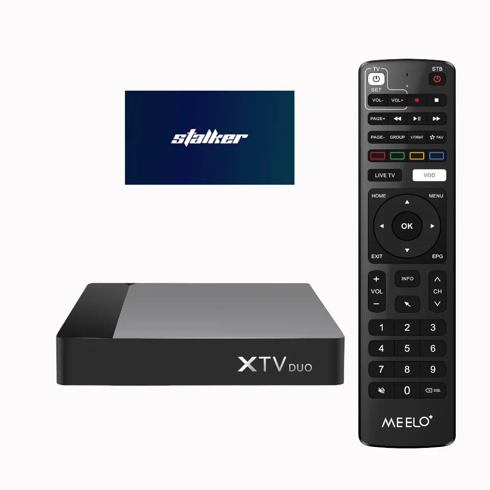 Meelo XTV DUO TV BOX Model terbaru, TV BOX 4K 4K Player Android 11 RAM 2GB ROM 16GB 5G Dual WiFi mag250 linux iptv