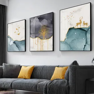 Meilleure Vente <span class=keywords><strong>Tableau</strong></span> Mural Décoration Intérieure Photo Impression sur <span class=keywords><strong>Toile</strong></span> Encadrée/Sans Cadre Peinture sur <span class=keywords><strong>Toile</strong></span> Paysage Abstrait - Product Image 2