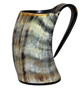 Taza de cuerno para beber más vendida, taza de cuerno de búfalo hecha a mano Natural brillante Negro, tazas para beber Vikingo, cerveza - Product Image 6