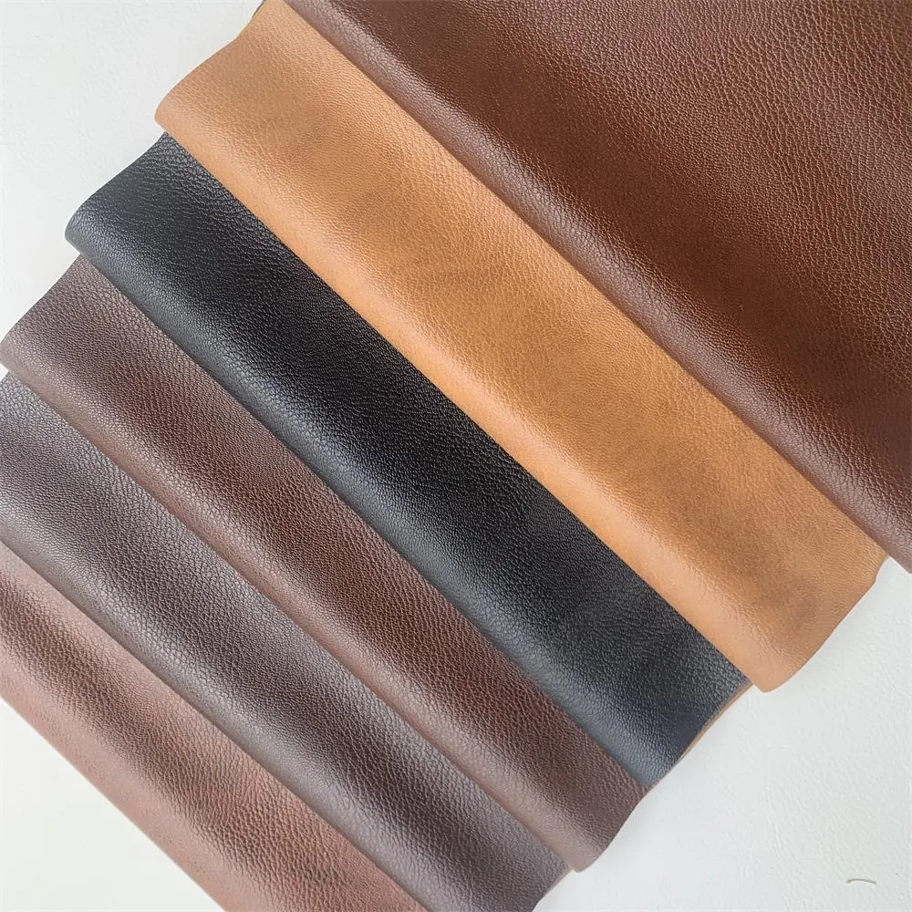 0.80mm couro pu para móveis sofá 2 tons impressão de cor de pvc falso esponja escova de couro tecido traseiro 0.7mm-1.20mm