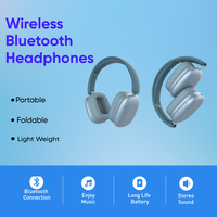 Vente en Gros Casques Audio Sans Fil Pliables à Logo Personnalisé, Longue Autonomie, Supra-auriculaires et Circum-auriculaires, Écouteurs Stéréo TWS CE FC ROHS