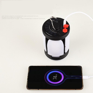 2025 nuevo 6 modos recargable USB Solar plegable LED tienda de luz con gancho colgante carga del teléfono lámpara de Camping iluminación fotográfica - Product Image 3