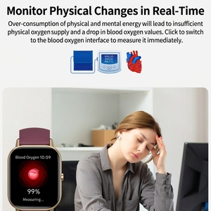 New C23 Smart Watch 2.01 HD Large Screen Sports Fashion Watch Step Meter Heart Rate Blood Glucose Monitoring - Product Image 4