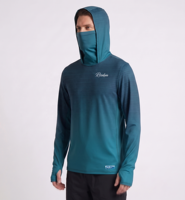 Chemise de pêche personnalisée par sublimation avec capuche, masque facial en maille respirante léger, logo personnalisé pour la marque
