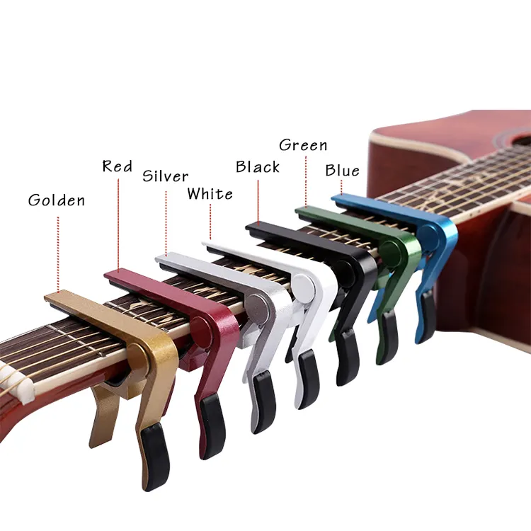Penjualan Laris Amazon Grosir Murah Logam Campuran Aluminium Aksesori Gitar Profesional Capo Gitar