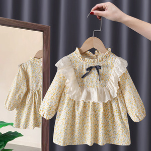 Vêtements pour petites filles, <span class=keywords><strong>robe</strong></span> de printemps et d'automne pour enfants, <span class=keywords><strong>robe</strong></span> princesse fleurie, jupe coréenne de printemps - Product Image 5