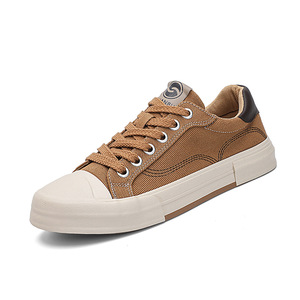 Men's Breathable Canvas <b>Sneakers</b> - Slip-On Vulcanized Rubber <b>Shoes</b> for Walking, Comfortable Spring/Autumn Casual Wear - Product Image 2